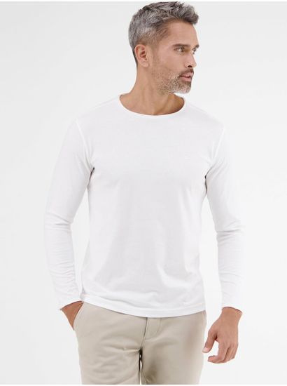 Lerros Bílé pánské basic tričko LERROS