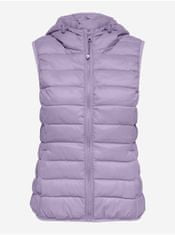ONLY Světle fialová dámská prošívaná vesta s kapucí ONLY New Tahoe XXS