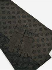 Guess Sada dámských vzorovaných rukavic a šály v černo-hnědé barvě Guess S
