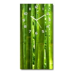 Wallmuralia Moderní hodiny nástěnné Bambus bílé 30x60 cm
