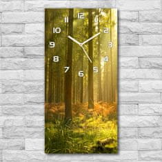 Wallmuralia Moderní hodiny nástěnné Hezký les bílé 30x60 cm