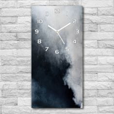Wallmuralia Moderní hodiny nástěnné Bílý dým bílé 30x60 cm