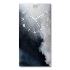 Wallmuralia Moderní hodiny nástěnné Bílý dým bílé 30x60 cm