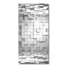 Wallmuralia Moderní hodiny nástěnné Krychle bílé 30x60 cm
