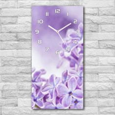 Wallmuralia Moderní hodiny nástěnné Květ bezu bílé 30x60 cm