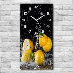 Wallmuralia Moderní hodiny nástěnné Citron bílé 30x60 cm