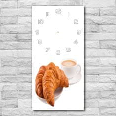 Wallmuralia Moderní hodiny nástěnné Snídaně bílé 30x60 cm