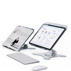 Kos Design Otočný skládací stojan na notebook 360 stupňů, stříbrný