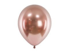 PartyDeco Saténové balónky růžově zlaté 30cm 50ks