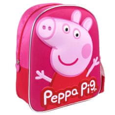 CurePink Dětský batoh Peppa Pig|Prasátko Peppa: 3D Postava (objem 8 litrů|25 x 31 x 10 cm)