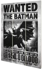 CurePink Obraz DC Comics|Batman: Wanted malba na dřevě (40 cm x 59 cm)
