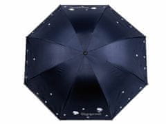 Kraftika 1ks 13 modrá tmavá dámský skládací deštník květy