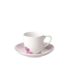 Villeroy & Boch Espresso šálek s podšálkem z kolekce ROSE GARDEN, růžová