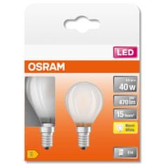 Osram 2x LED žárovka E14 P45 4W = 40W 470lm 2700K Teplá bílá 
