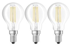 Osram 3x LED žárovka FILAMENT E14 P45 4W = 40W 470lm 2700K Teplá bílá