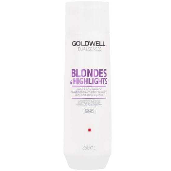 GOLDWELL Dualsenses Blondes & Highlights - šampon pro blond a melírované vlasy 250ml účinně čistí vlasy, udržuje barvu vlasů, dodává měkkost a nadýchanost, zvyšuje hlasitost, vyživuje prameny