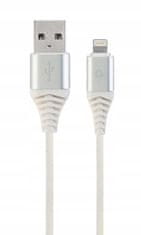 Gembird Kabel CC-USB2B-AMLM-1M-BW2 USB A - Lightning bílý 1m
