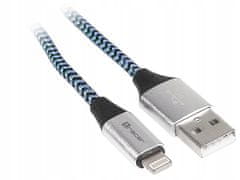 Tracer Kabel TRAKBK46269 USB A - Lightning černá/modrá 1m