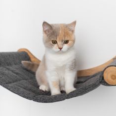 RHR Quality Kočičí stěnový systém Cat Wall - Luxusní houpací síť XXL (šedá)