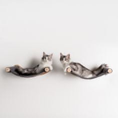 RHR Quality Kočičí stěnový systém Cat Wall - Luxusní houpací síť XXL (šedá)