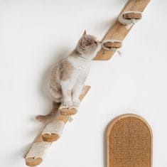 RHR Quality Kočičí stěnový systém Cat Wall – Set žebříku (krémová)