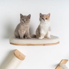 RHR Quality Kočičí stěnový systém Cat Wall – Luxusní kočičí pelíšek (krémová)