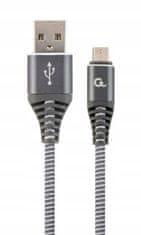 Gembird Kabel CC-USB2B-AMmBM-2M-WB2 USB A - microUSB typ B šedý 2m