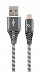 Gembird Kabel CC-USB2B-AMmBM-2M-WB2 USB A - microUSB typ B šedý 2m