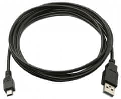 Kabel AKTBXKU3PBAW30B USB A - miniUSB typ B černý 3m