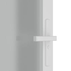Greatstore Interiérové dveře 83x201,5 cm Bílá matná sklo a hliník