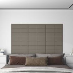 Greatstore Nástěnné panely 12 ks světle šedé 60 x 15 cm samet 1,08 m²