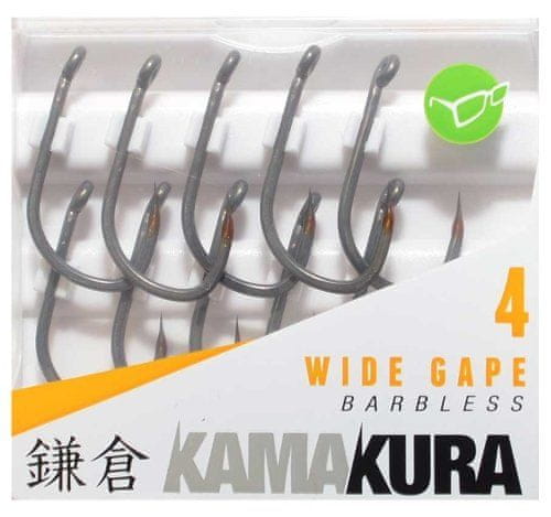 Korda Háček Kamakura Wide Gape Barbless vel. 8 - KAM04
