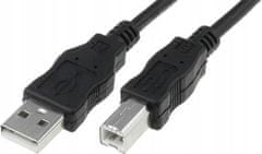 Kabel USB A - USB B černý 5m