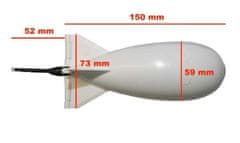 Spomb Raketa Bait Midi X - bílá
