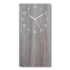 Wallmuralia Moderní hodiny nástěnné Dříví bílé 30x60 cm