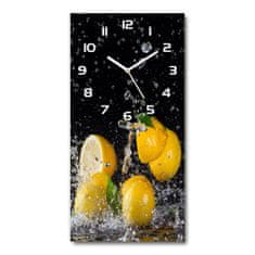 Wallmuralia Moderní hodiny nástěnné Citron bílé 30x60 cm