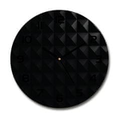 Wallmuralia Skleněné hodiny na stěnu Abstrakce pozadí černé fi 30 cm