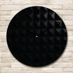 Wallmuralia Skleněné hodiny na stěnu Abstrakce pozadí černé fi 30 cm