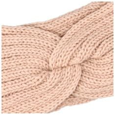 Delami Pohodlná pletená čelenka Elefo, růžová