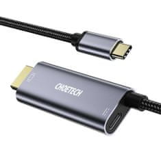 shumee Adaptér USB Type C - HDMI 4K + USB Type C PD pro MacBook PC 1,8m šedý