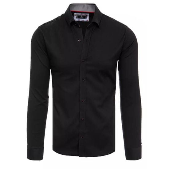 Dstreet Pánská košile elegantní AUSTIN černá dx2328