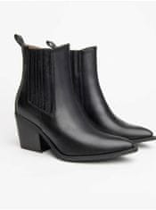 NeroGiardini Černé dámské kožené kotníkové boty Nero Giardini 40
