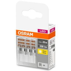 Osram 3x LED žárovka G9 KAPSLE 1,9W = 20W 200lm 2700K Teplá bílá
