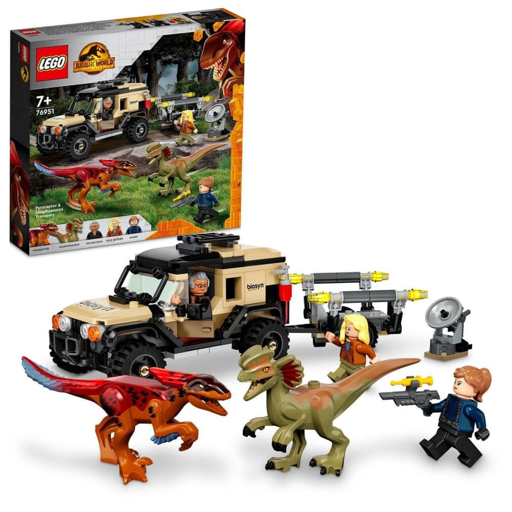 Levně LEGO Jurassic World 76951 Přeprava pyroraptora a dilophosaura