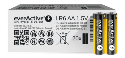 everActive Baterie Industrial Alkaline EVLR6S2IK AA (R6) 40 ks.