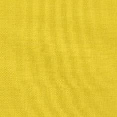 Vidaxl 2místná pohovka s polštáři světle žlutá 140 cm textil