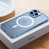 Kovový magnetický Magsafe kryt na Apple iPhone 13 Pro, modrý