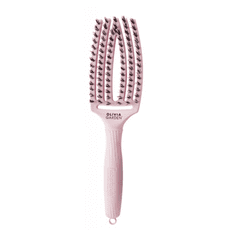 Olivia Garden Antistatický kartáč na vlasy Fingerbrush Combo Pastel Pink - velikost L
