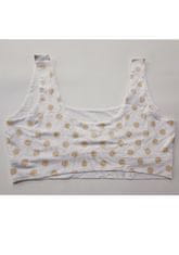 MEMEME Dámský Crop Top Polka Dot Chamomile, Bílá, L