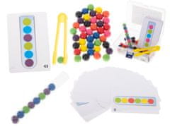 Vzdělávací puzzle barevné montessori kuličky